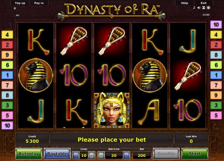 Видео покер Dynasty of Ra демо-игра