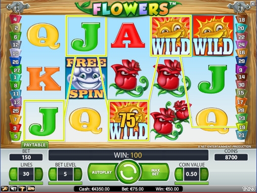 Flowers (Цветы) из раздела Игровые автоматы
