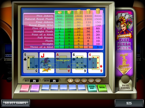 Five Joker Poker (Видео-покер с пятью джокерами) из раздела Видео покер