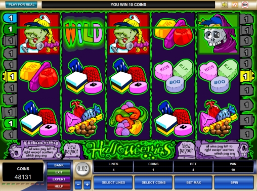 Halloweenies (Хэллоуин) из раздела Игровые автоматы