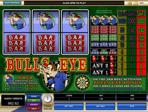 Bulls Eye (В яблочко) из раздела Игровые автоматы