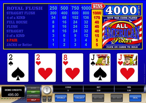 All American Video Poker (Стопроцентный американец) из раздела Видео покер