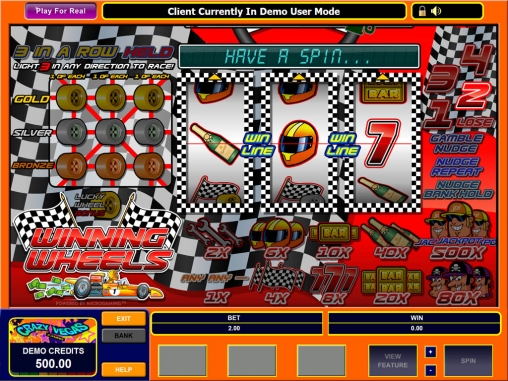 Winning wheels (Счастливые колеса) из раздела Игровые автоматы