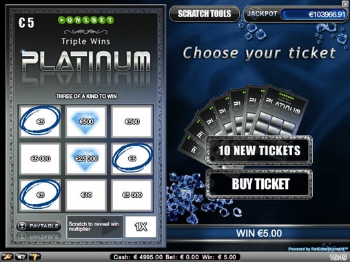 Platinum Scratch (Платиновая лотерея) из раздела Скрэтч-карты