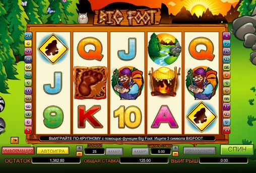 Big Foot (Снежный человек) из раздела Игровые автоматы
