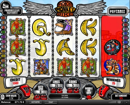 Motorbike Monkey (Обезьянка на мотоцикле) из раздела Игровые автоматы