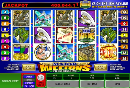 Major Millions 5 Reel - Progressive (Миллионы 5) из раздела Игровые автоматы