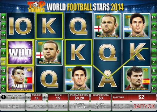 Top Trumps World Football Stars 2014 (Звезды мирового футбола 2014) из раздела Игровые автоматы