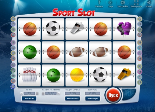 Sport Slot (Спортивный слот) из раздела Игровые автоматы