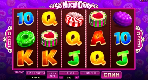 So Much Candy (Так много сладостей) из раздела Игровые автоматы