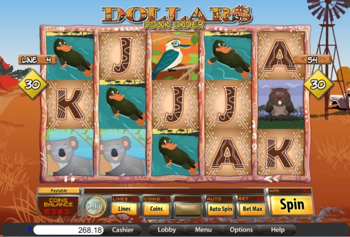 Dollars Down Under (Австралийские доллары) из раздела Игровые автоматы