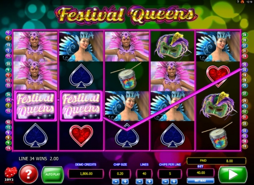 Festival Queens (Королевы фестиваля) из раздела Игровые автоматы