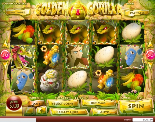 Golden Gorilla (Золотая горилла) из раздела Игровые автоматы