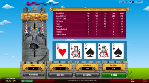 Jacks or Better Deluxe (Валеты или выше делюкс) из раздела Видео покер