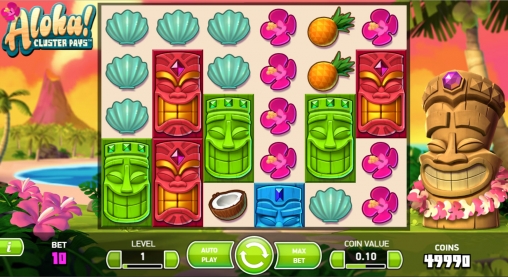 Aloha: Cluster Pays (Алоха: Групповые выплаты) из раздела Игровые автоматы