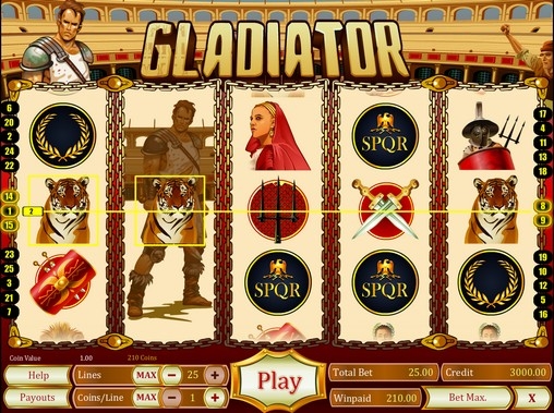 Gladiator  (Гладиатор) из раздела Игровые автоматы