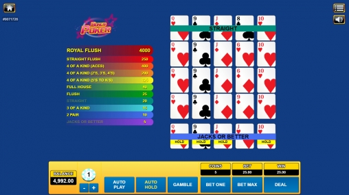 Bonus Poker (Бонус-покер) из раздела Видео покер