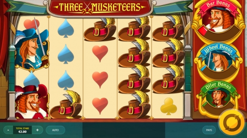 Three Musketeers (Три мушкетера) из раздела Игровые автоматы