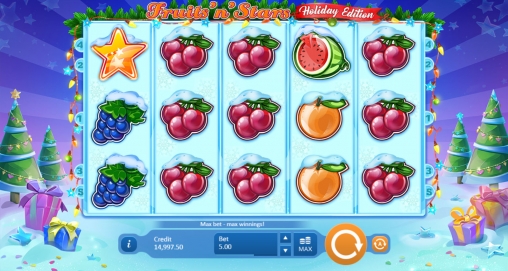 Fruits ‘n’ Stars: Holiday Edition (Фрукты и звезды: Праздничное издание) из раздела Игровые автоматы