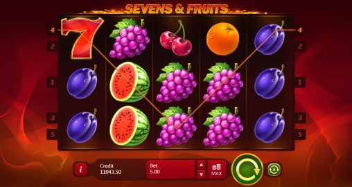 Sevens and Fruits (Семерки и фрукты) из раздела Игровые автоматы