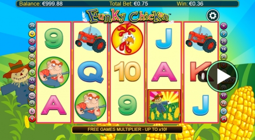 Funky Chicken (Испуганные цыплята) из раздела Игровые автоматы