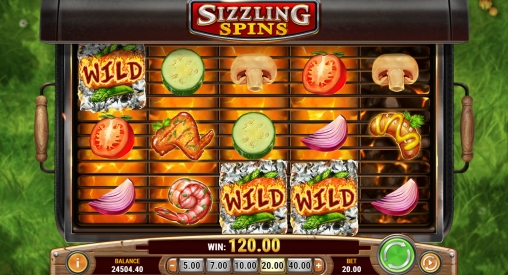 Sizzling Spins (Шипящие спины) из раздела Игровые автоматы