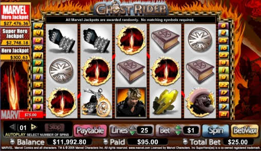 Ghost Rider (Призрачный гонщик) из раздела Игровые автоматы