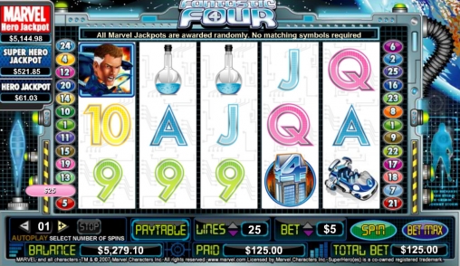Fantastic Four (Фантастическая четверка) из раздела Игровые автоматы