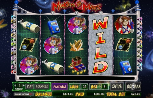 Monkeys to Mars (Обезьянки отправляются на Марс) из раздела Игровые автоматы