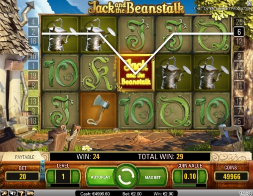 Jack and the Beanstalk (Джек и бобовый стебель) из раздела Игровые автоматы