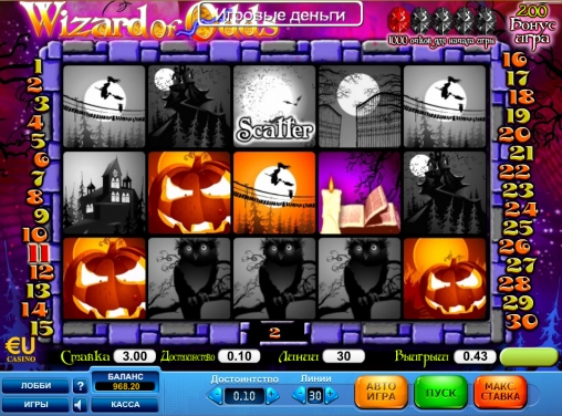 Wizard of Odds (Чародей) из раздела Игровые автоматы