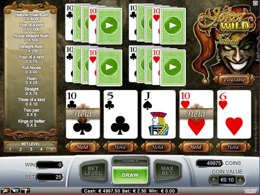 Joker Wild («Дикий» Джокер) из раздела Видео покер