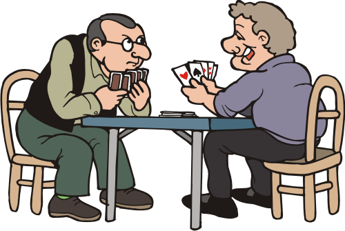 Люди играют в покер