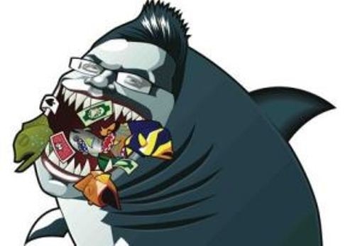 фиши за покерным столом, рыба, акула, агрессивные противники, выигрыш