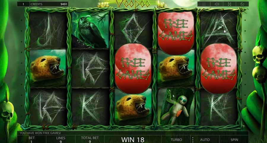 Линии игрового автомата Voodoo от Endorphina