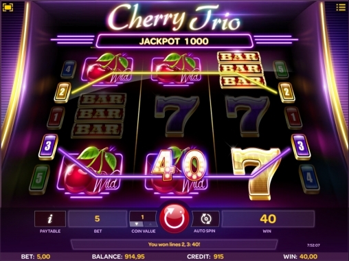 Линии игрового автомата Cherry Trio от iSoftBet