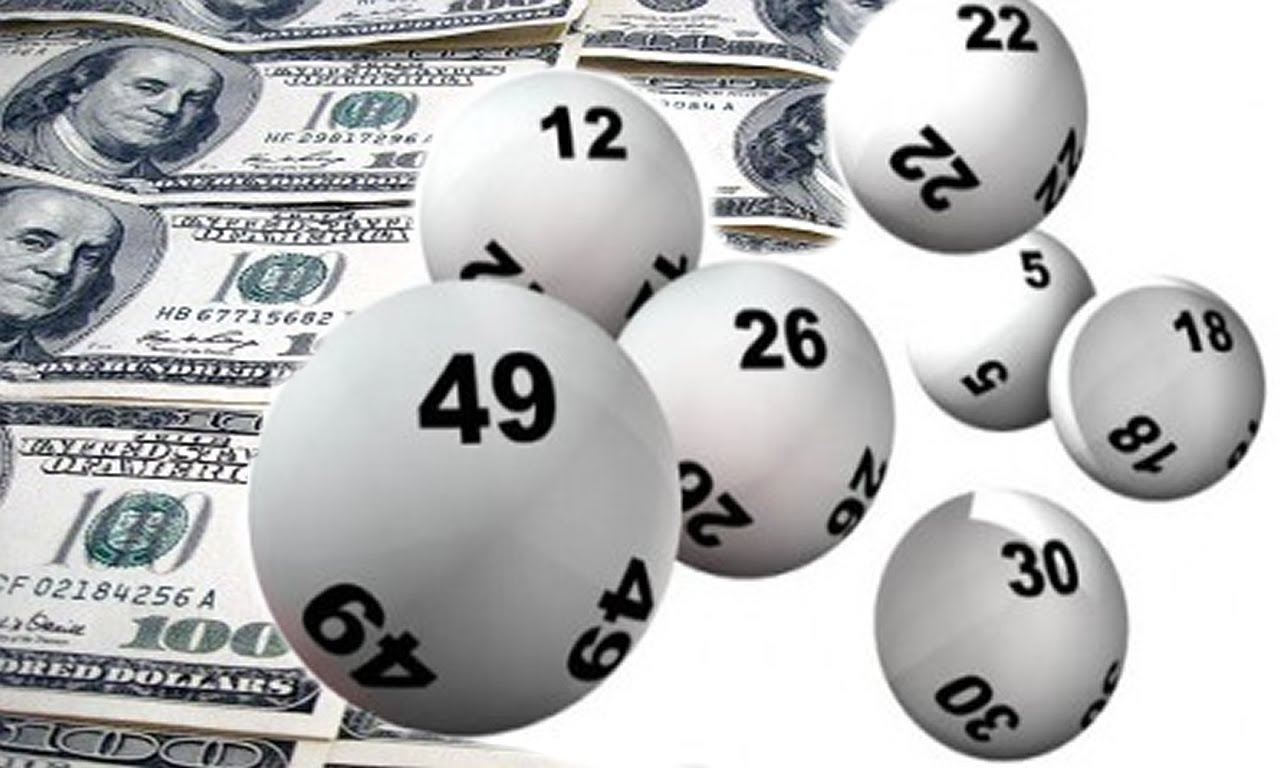 Лотерейные шары летят на долларовые купюры