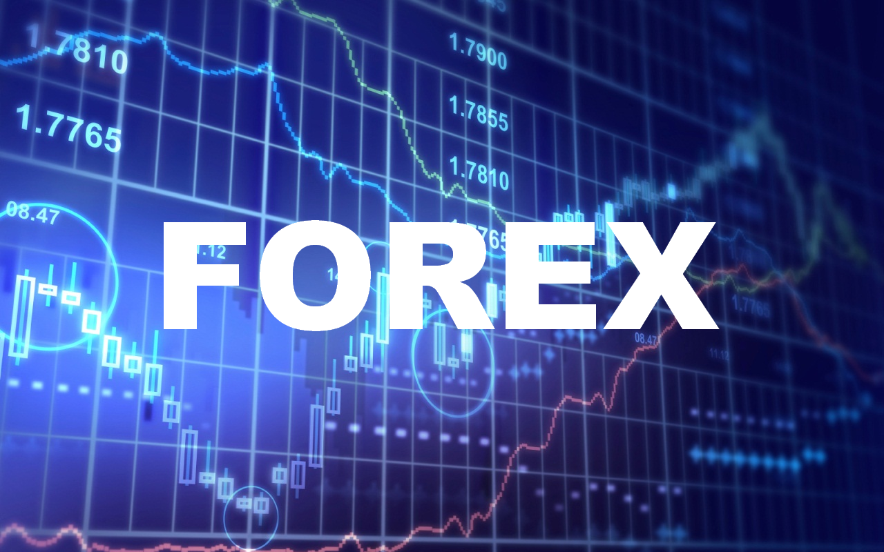 Надпись Forex на синем фоне