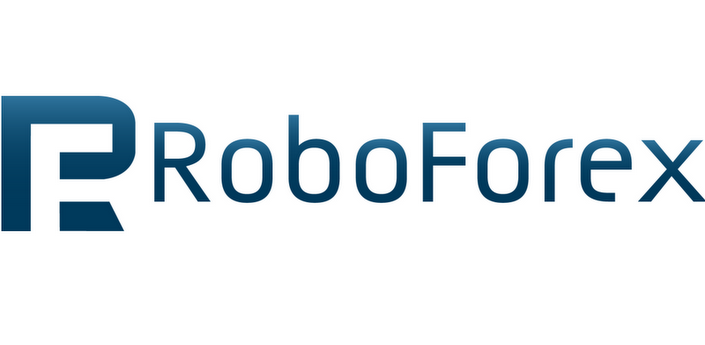 Надпись синим цветом RoboForex