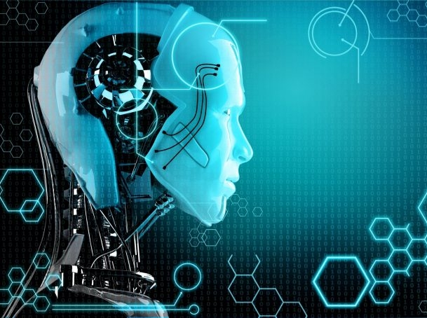 Голова робота в профиль