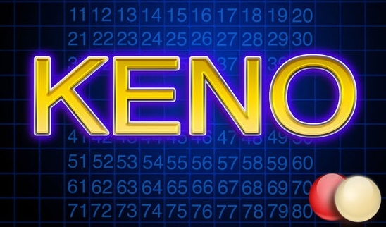 Надпись KENO на фоне цифрового ряда