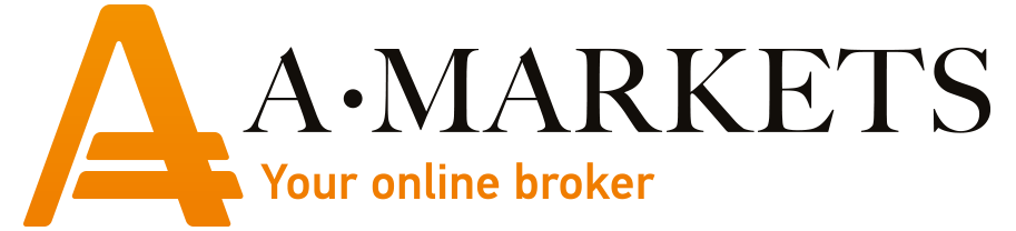 Надпись "AMarkets your online broker"