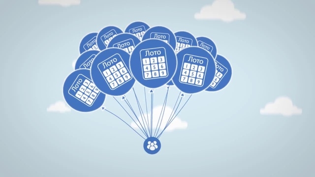 Воздушные шары с изображениями лотерейных билетов