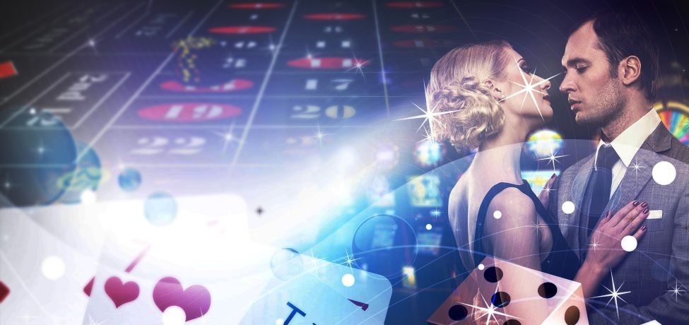 Игорное поле, летящие артефакты азартных игр и парочка влюбленных за миг до поцелуя