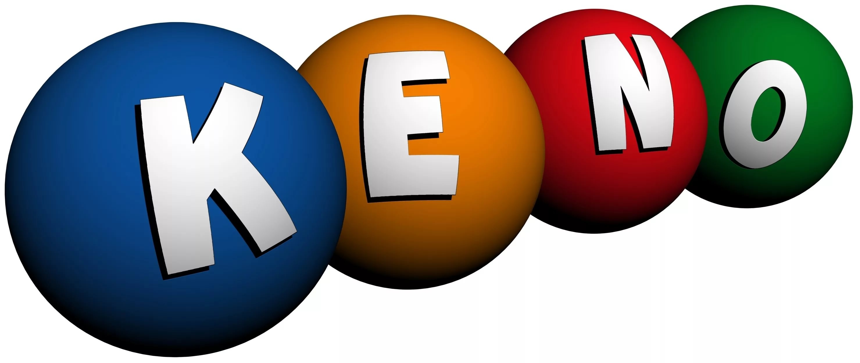 Четыре разноцветных шара сложенных в слово KENO