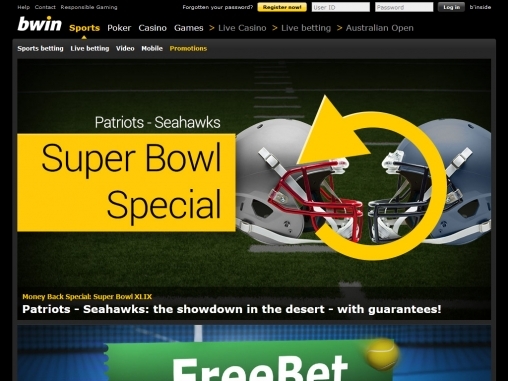 Скриншот сайта букмекерской конторы Bwin