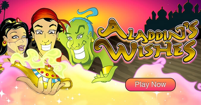 Заставка игры Aladdin's Wishes от Realtime Gaming