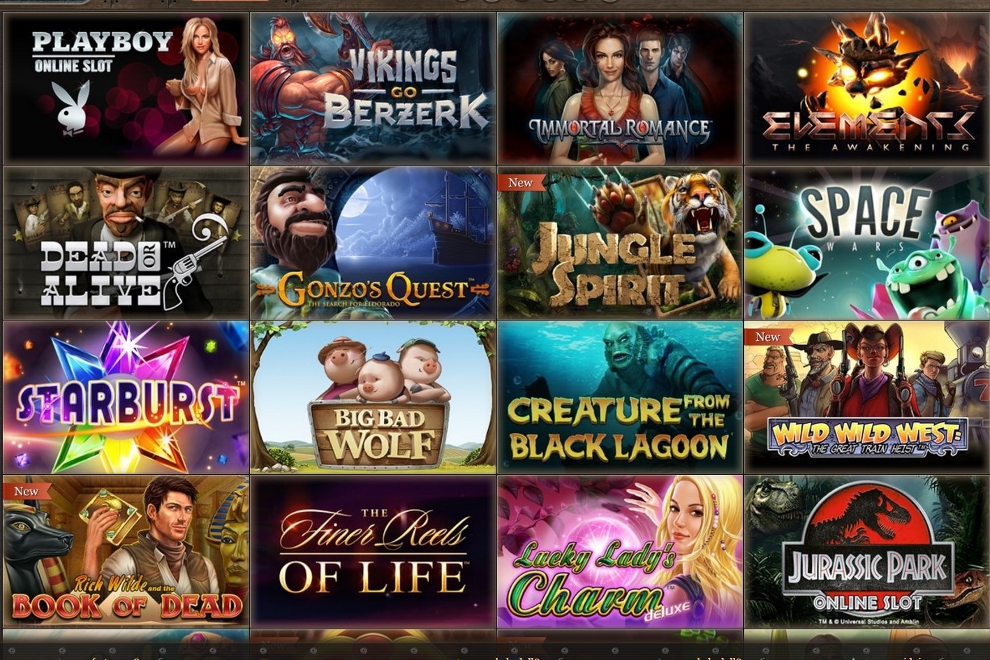 Страница с перечнем игровых автоматов от Джойказино