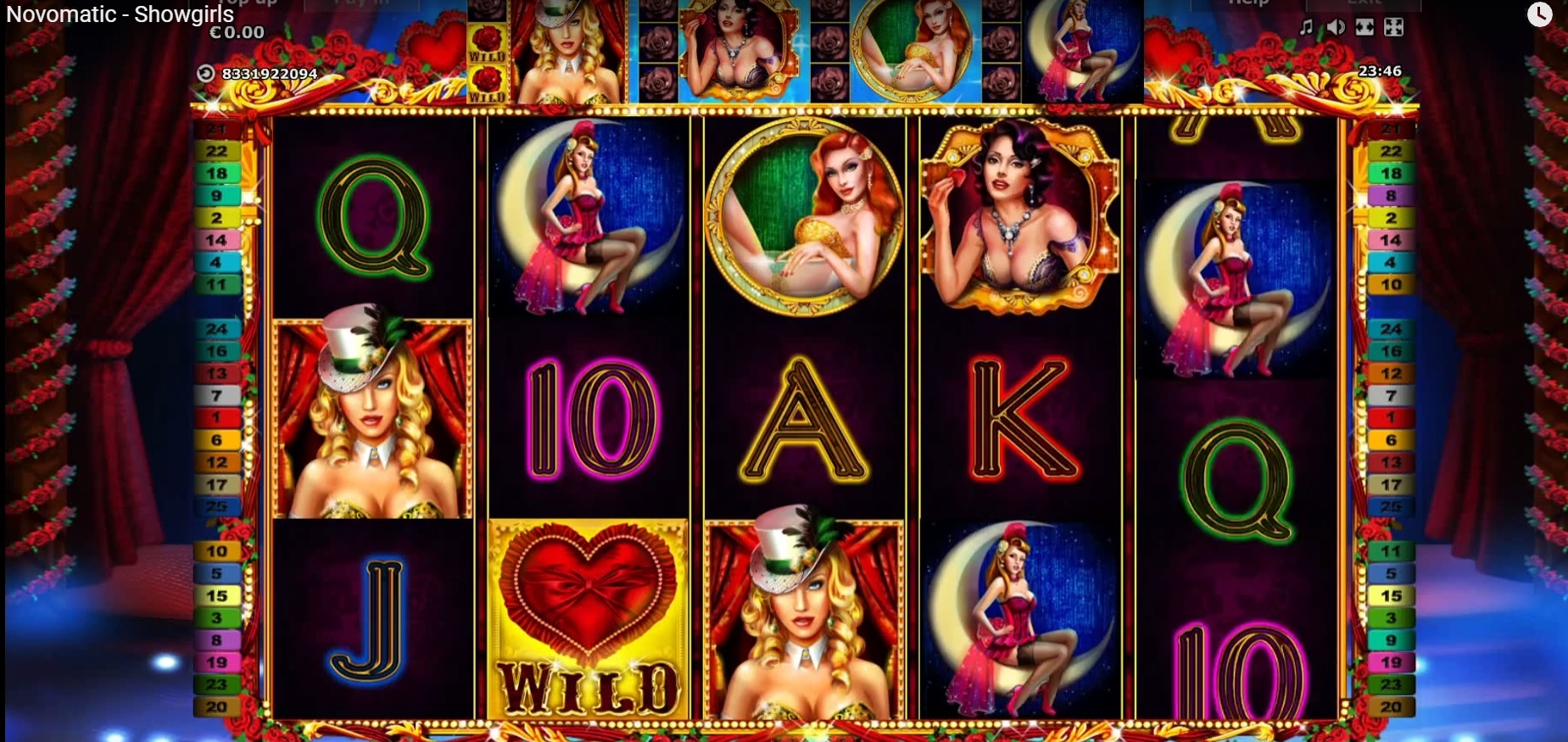 Сексуальные девушки из кабаре на линиях игрового автомата Showgirls от Novomatic