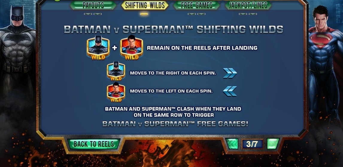 Скриншот бонусной игры на слоте Batman v Superman. Dawn of Justice от компании Плейтек